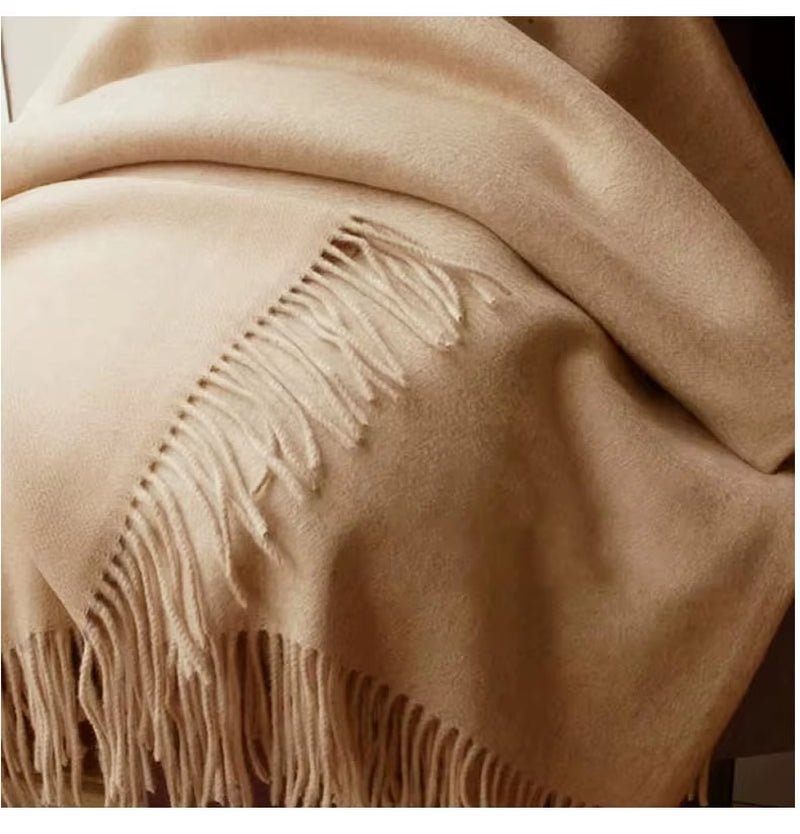 Solidlove Wool Winter Scarf Women Scarves Adult Scarves for Ladies 100% Wool Scarf Women Fashion Cashmere Poncho Wrap