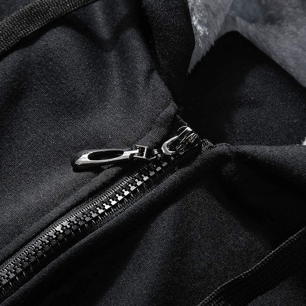 Men'S Zip up Winter Coat Fleece Hoodie Heavyweight Sherpa Lined Hoodie Sweatshirt for Men