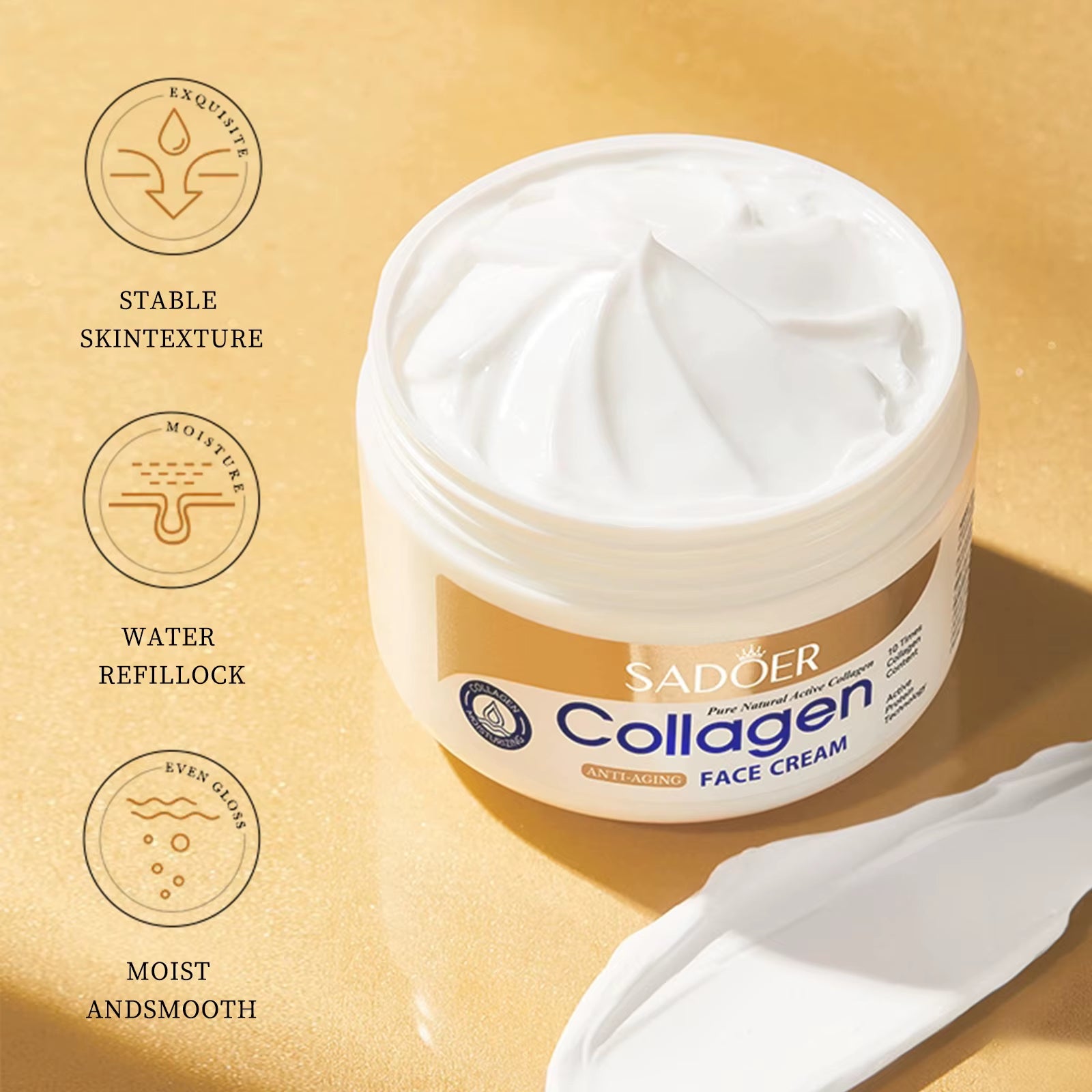 Collagen Skin Care Set, 6Pcs Face Care Sets for Women, Firming Skin, Smooth Skin, Hydrating Skin Care Set Include Serum Face Cre