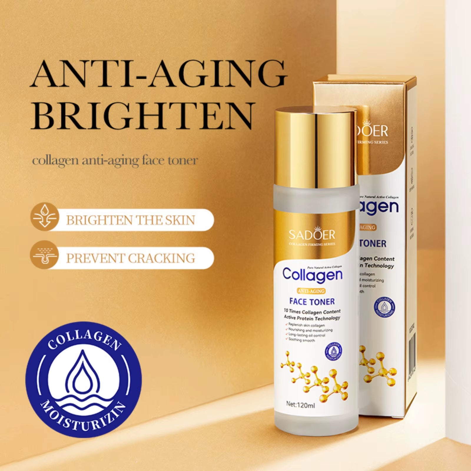 Collagen Skin Care Set, 6Pcs Face Care Sets for Women, Firming Skin, Smooth Skin, Hydrating Skin Care Set Include Serum Face Cre